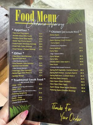 Menu  at Oktavia Warung in 