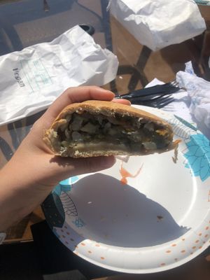 Vegan pasties   at Miners Pasties and IceCream in Munising