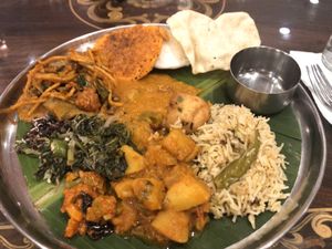 Buffet selection  at Annalakshmi in Kuala Lumpur