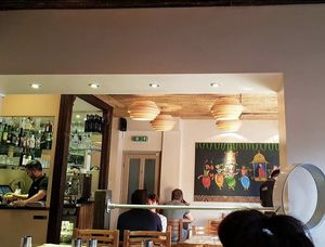 Inside, small and cosy at Indian Tiffin Room in Cheadle