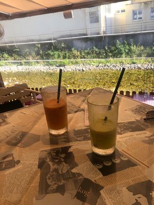 Freshly squeezed juices  at Resto Bar Taraca in Kotor