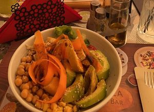 Friendly staff, good English knowledge, vegan meals as burgers, sandwiches, soups and bowls. Many different fresh juices and various soy coffees! Strongly recommend. at Resto Bar Taraca in Kotor