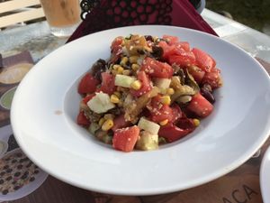 Vegan salad at Resto Bar Taraca in Kotor