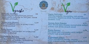 Menu at Resto Bar Taraca in Kotor