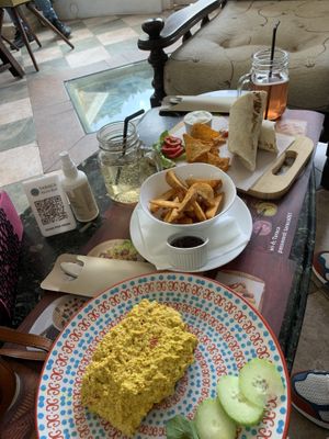 Scrambled egg from tofu   at Resto Bar Taraca in Kotor