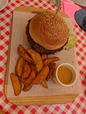 Vegan Burger  at Resto Bar Taraca in Kotor