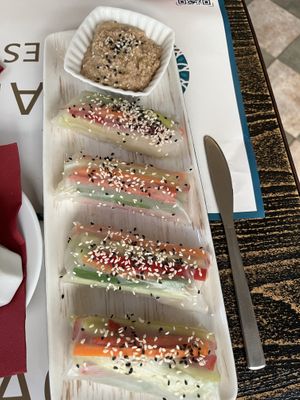 Vietnamese rolls  at Resto Bar Taraca in Kotor