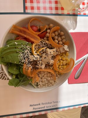 Buddha bowl  at Resto Bar Taraca in Kotor