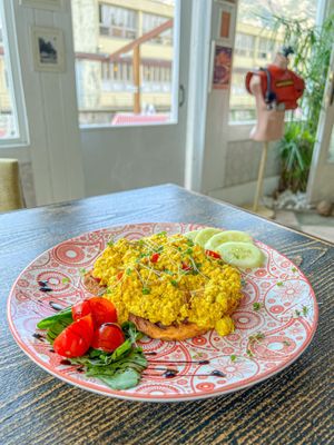 Vegetarian Breakfast at Resto Bar Taraca in Kotor