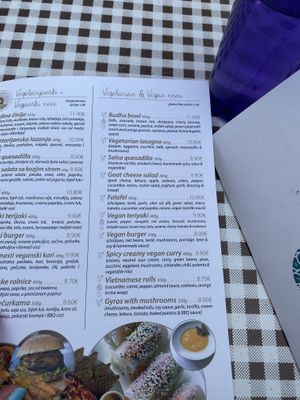 Menu as of April 2023  at Resto Bar Taraca in Kotor