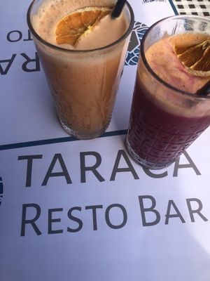 delicious fresh juices   at Resto Bar Taraca in Kotor