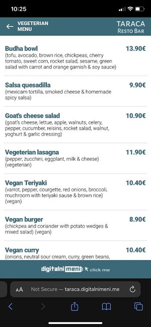   at Resto Bar Taraca in Kotor