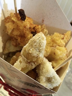 Roman Style Artichokes and BBQ Rub Cauliflower  at Federal Fritter in Rehoboth Beach