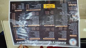 New menu for dinner from 5pm at Gandhi's Vegetarian Restaurant in Kuala Lumpur