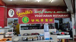 Kitchen look at Gandhi's Vegetarian Restaurant in Kuala Lumpur