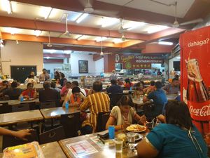 Always a good sign when a restaurant is busy at Gandhi's Vegetarian Restaurant in Kuala Lumpur