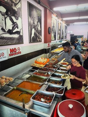 buffet at Gandhi's Vegetarian Restaurant in Kuala Lumpur