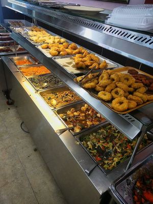 buffet at Gandhi's Vegetarian Restaurant in Kuala Lumpur