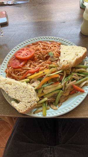 Pasta del mar vegana  at Coco y El Alacrán Café in Puebla