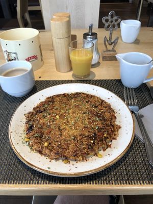 Chickpea omelette w/ veggies  at Hotel Pension Tyrol in Telfs