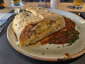 Cabbage & Potato Strudel at Hotel Pension Tyrol in Telfs
