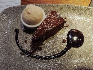 Chocolate torte at Mondo in Coatbridge
