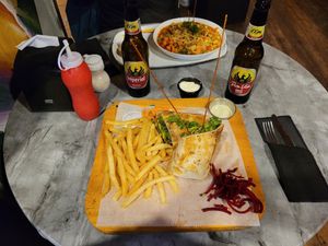 Veggi Burrito at Vista Verde Restaurant in Quepos