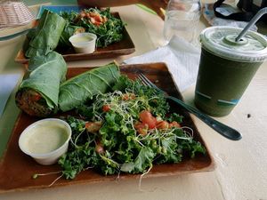 veggie wrap at Rainbow Living Foods in Kapaa