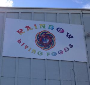 Side sign  at Rainbow Living Foods in Kapaa
