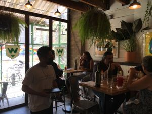 Table seating, at Westville - Hell's Kitchen in New York City