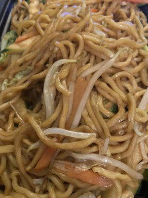 Veggie lo mein at New Moon Chinese in New York City