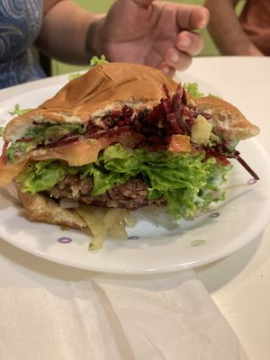 Avocado beetroot burger at VEGANBURG - Eunos Flagship Outlet in East Singapore