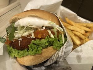 Chili crab at VEGANBURG - Eunos Flagship Outlet in East Singapore