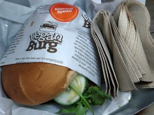 Mala Fortune burger at VEGANBURG - Eunos Flagship Outlet in East Singapore