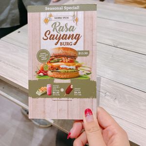 Seasonal menu at VEGANBURG - Eunos Flagship Outlet in East Singapore