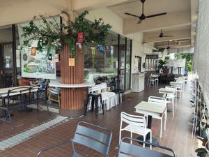 Outdoor dining area at VEGANBURG - Eunos Flagship Outlet in East Singapore
