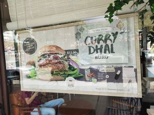 Signboard at VEGANBURG - Eunos Flagship Outlet in East Singapore