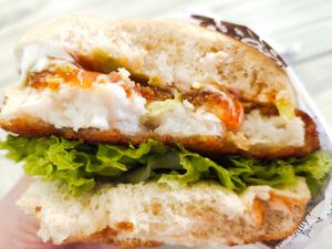 Texture of the patty at VEGANBURG - Eunos Flagship Outlet in East Singapore