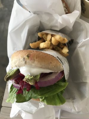 Burger combo  at VEGANBURG - Eunos Flagship Outlet in East Singapore