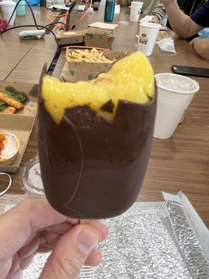 Mango popsicle- too sweet!  at VEGANBURG - Eunos Flagship Outlet in East Singapore