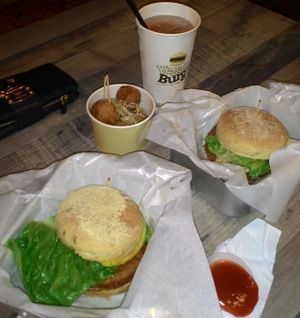 cracked mayo and hawaii teriyaki burger at VEGANBURG - Eunos Flagship Outlet in East Singapore