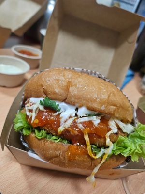 Chilli Krab ~ 7/1/24 at VEGANBURG - Eunos Flagship Outlet in East Singapore