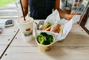 Classic Smoky BBQ burger with Sizzlin' Broccoli Meal at VEGANBURG - Eunos Flagship Outlet in East Singapore