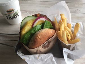 Satay Burger  at VEGANBURG - Eunos Flagship Outlet in East Singapore
