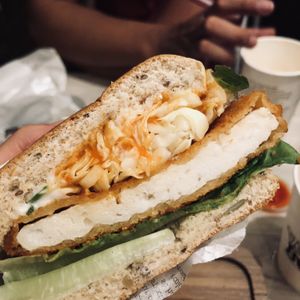 Chili Krab Burg at VEGANBURG - Eunos Flagship Outlet in East Singapore
