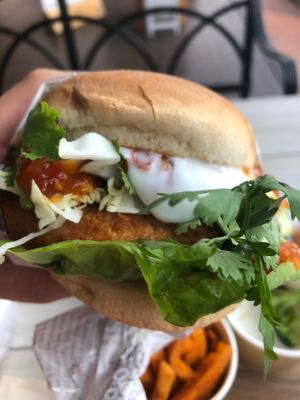 Chili krab burger at VEGANBURG - Eunos Flagship Outlet in East Singapore