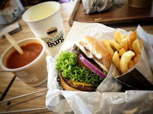 My order in veganburg at VEGANBURG - Eunos Flagship Outlet in East Singapore