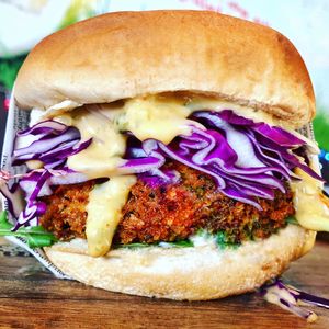 Truffle Bello Burger  at VEGANBURG - Eunos Flagship Outlet in East Singapore