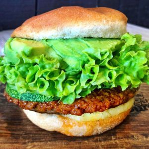 Char Grilled Satay Burger  at VEGANBURG - Eunos Flagship Outlet in East Singapore