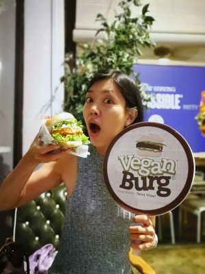 Chilli Krab burger promo 2 for 1 at VEGANBURG - Eunos Flagship Outlet in East Singapore